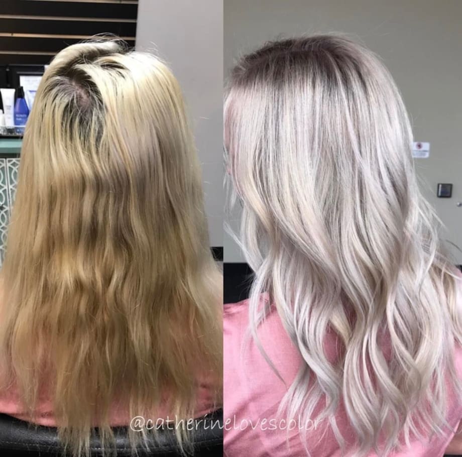 COLOR CORRECTION: Grown Out and Faded To Icy Blonde Melt