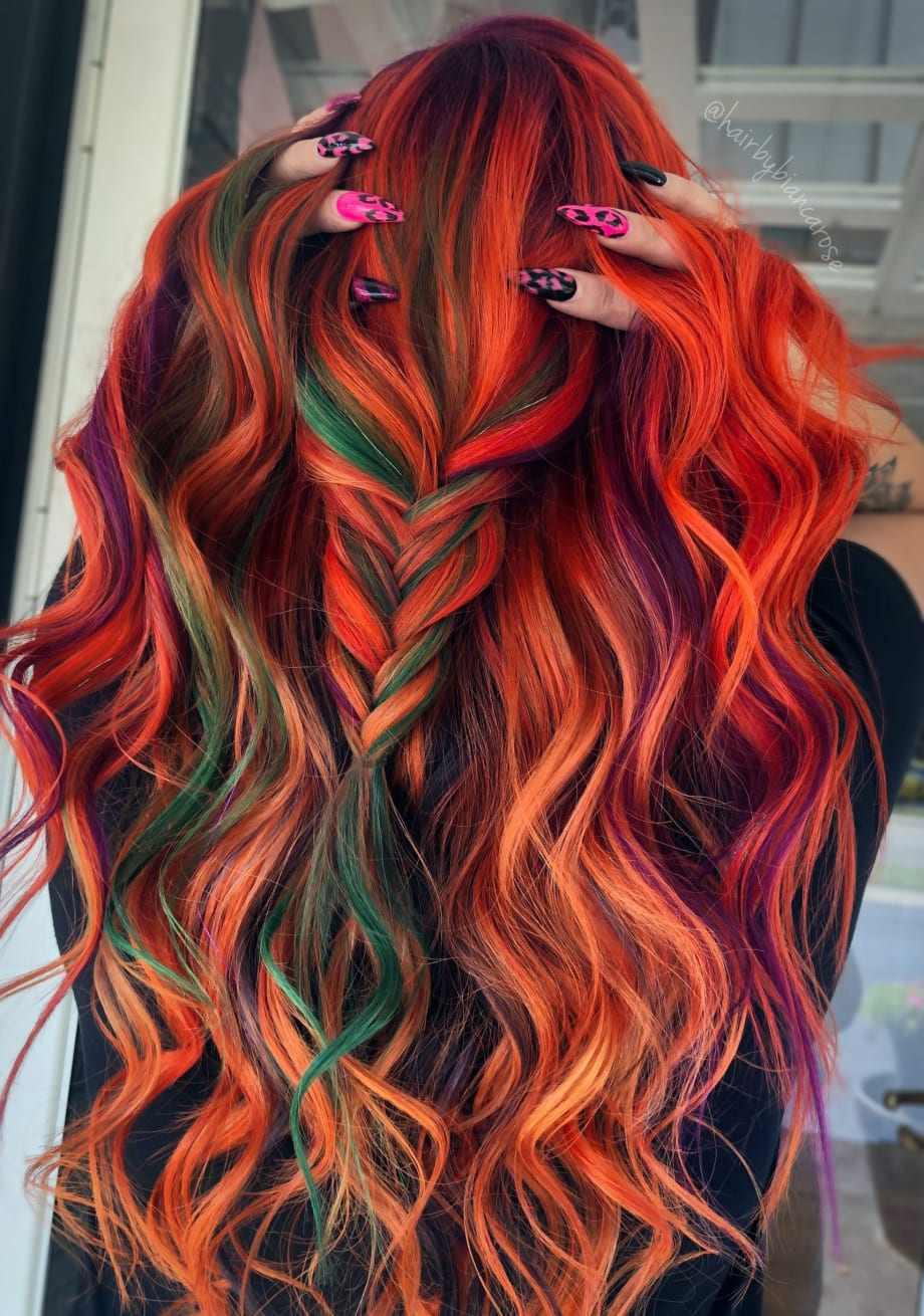 Rainbow hair