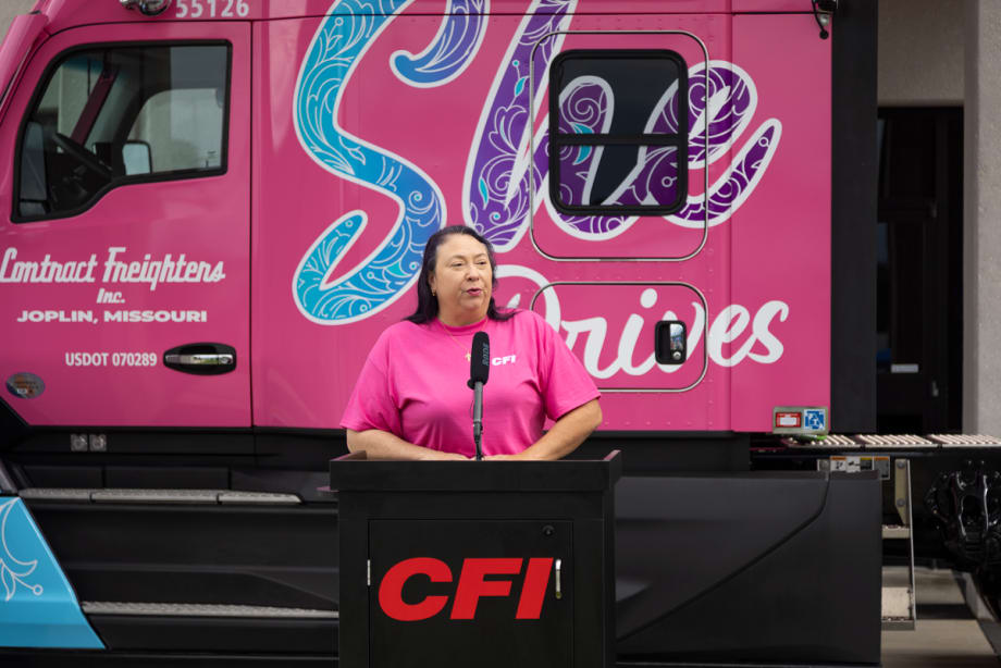 CFI Honors Women Drivers with Commemorative Truck