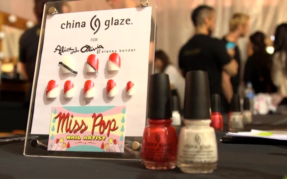 China Glaze in Alice + Olivia by Stacey Bendet Spring Runway Nails