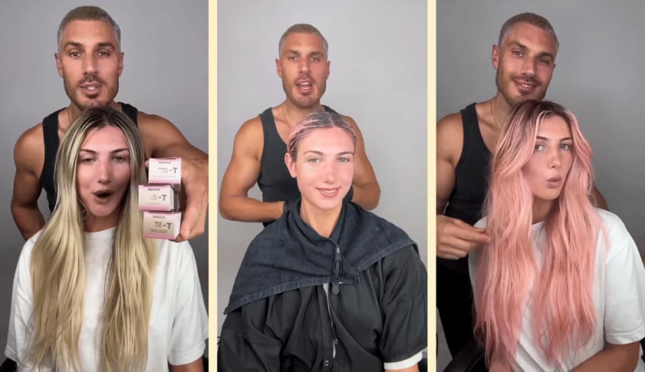 Rosy Renaissance: Chris Appleton Uses Pink Schwarzkopf Toner on Daughter Kitty-Blu