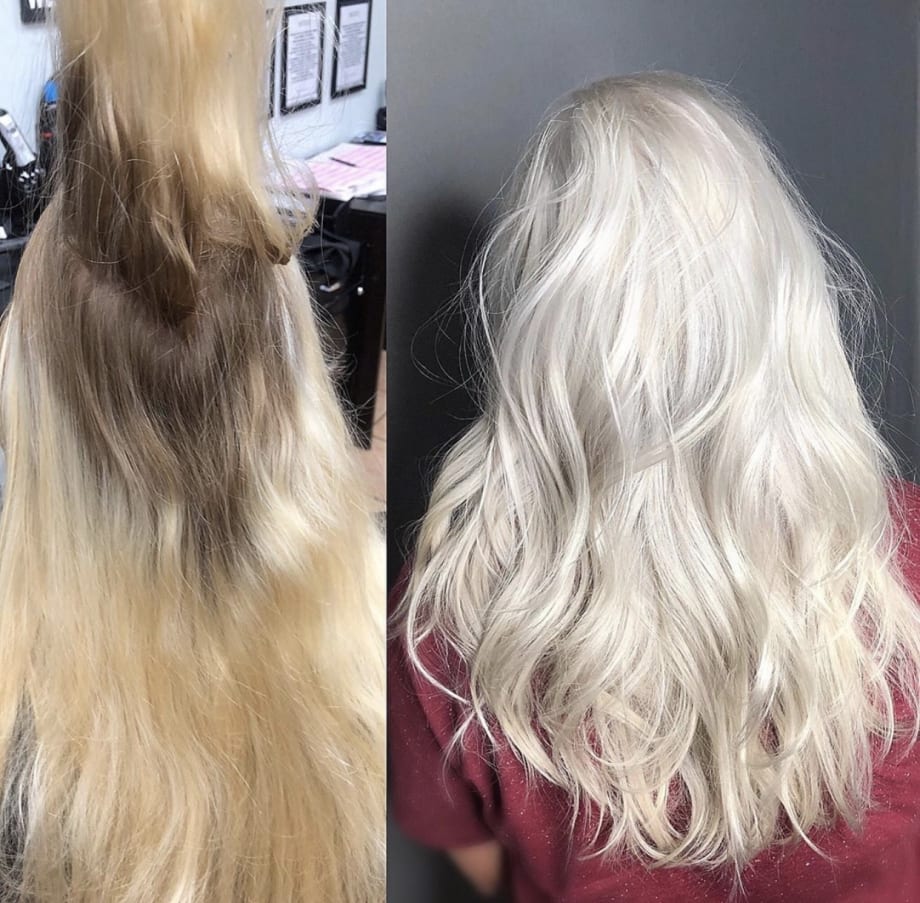 Old Color and Big Root to Hot Platinum