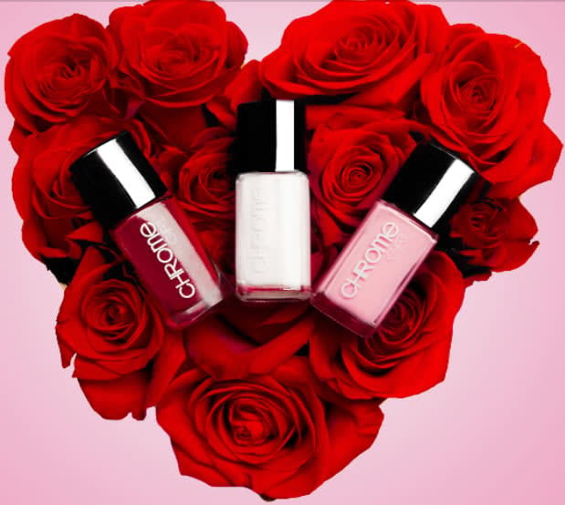 Nails Shine Bright on Valentine's Day with Chrome Girl