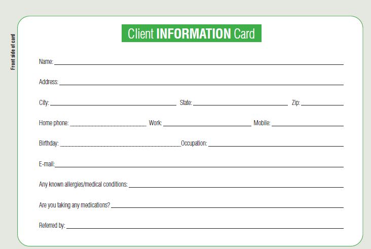 Keeping Tabs on Clients by Using Client Cards