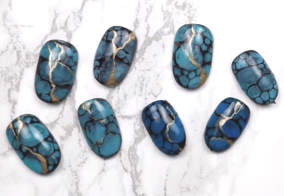CND Creative Play Turquoise Stone Nail Art Tutorial