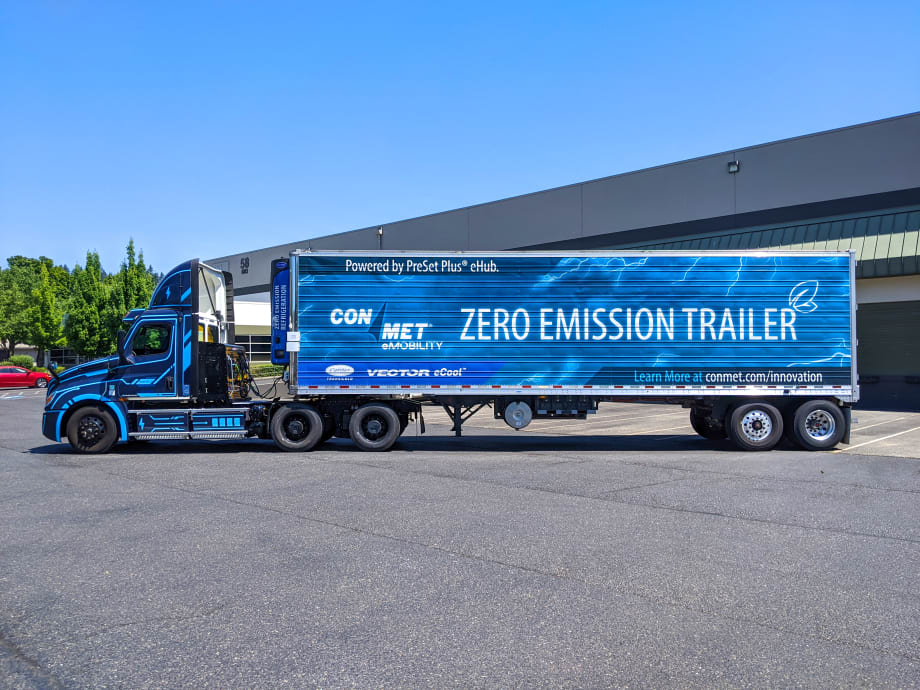 Penske Pairs Electric Tractor, Zero-Emission Refrigerated Trailer