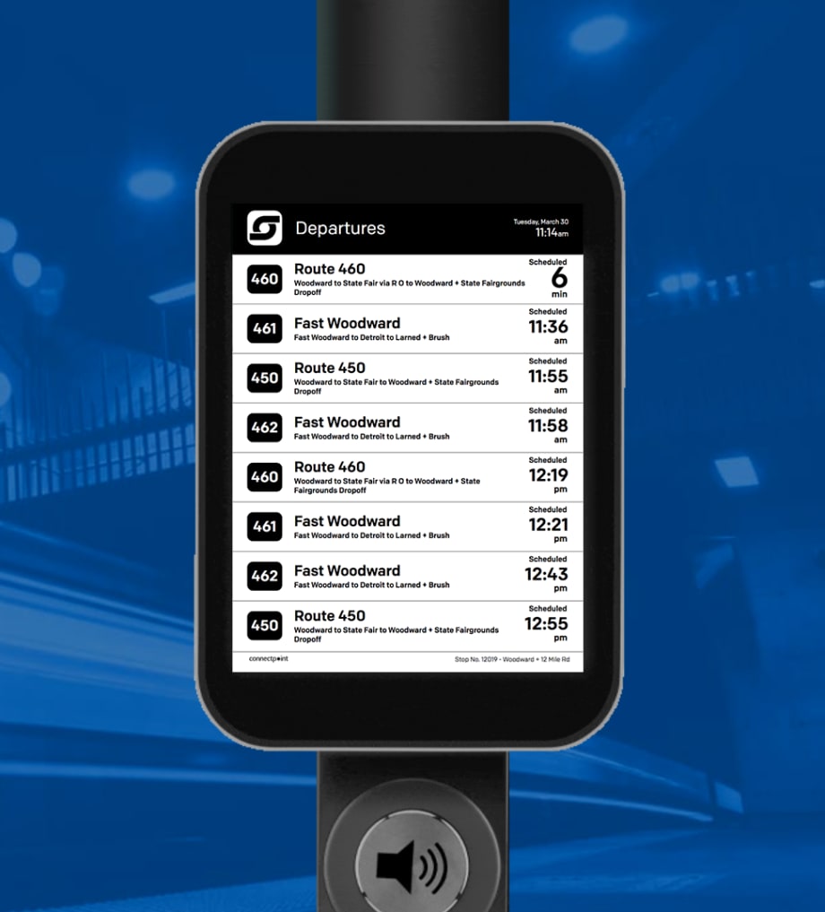 Detroit’s SMART Taps Connectpoint for Real-Time Passenger Info Displays