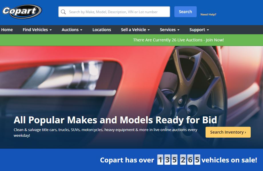 Copart Opens D.C.-Area Salvage Auction