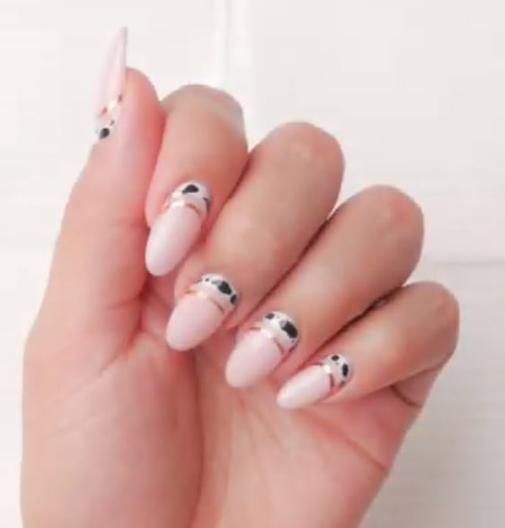 Cow Print Cuff Nail Art