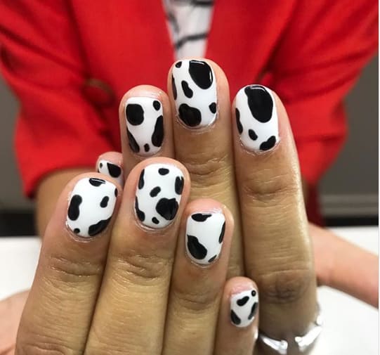 30 Cow Nail Art Designs