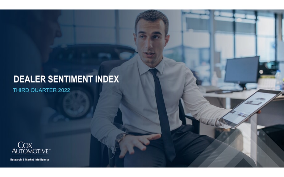 Cox Automotive Releases Dealer Sentiment Index