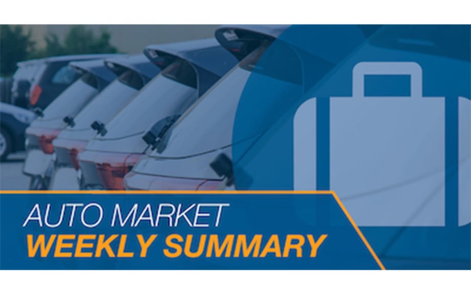 Cox Automotive: Auto Market Weekly Summary