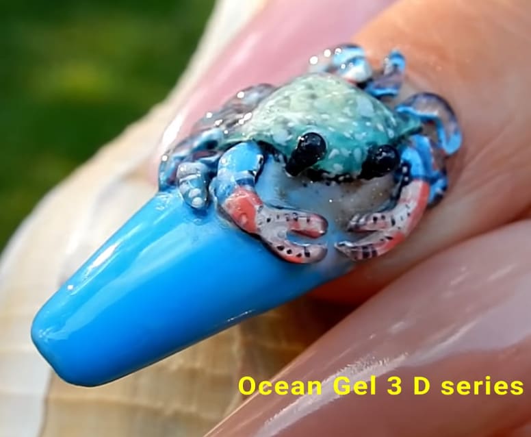 Ocean Crab 3-D Nail Art Tutorial