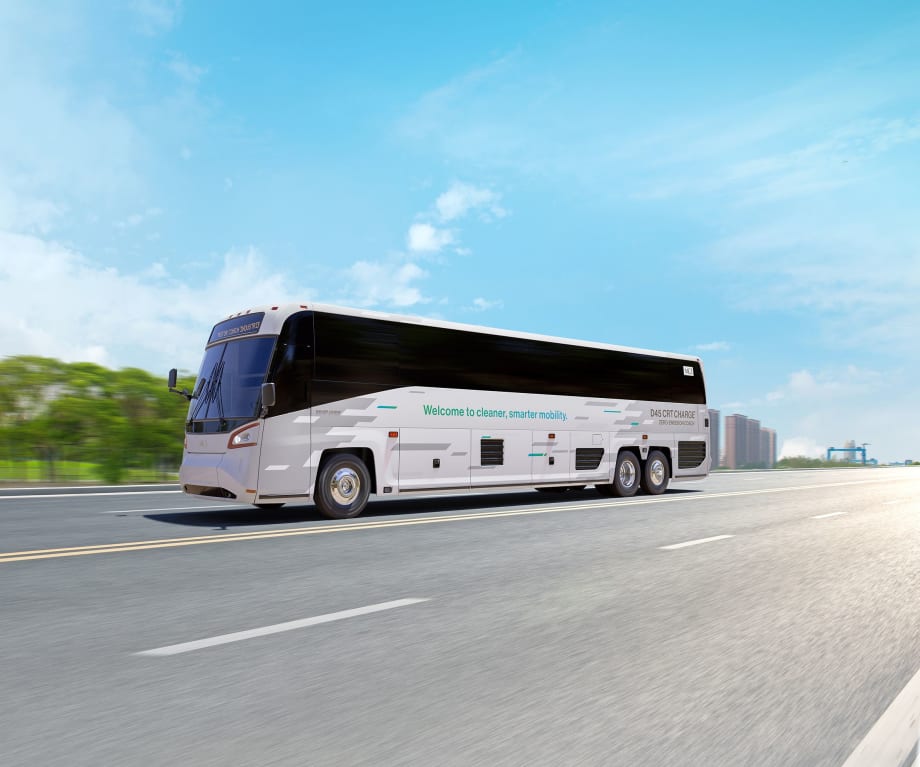 MCI Unveils Battery-Electric D45 CRT Charge 