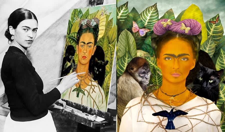 Frida Kahlo Paintings Interpreted as Photos