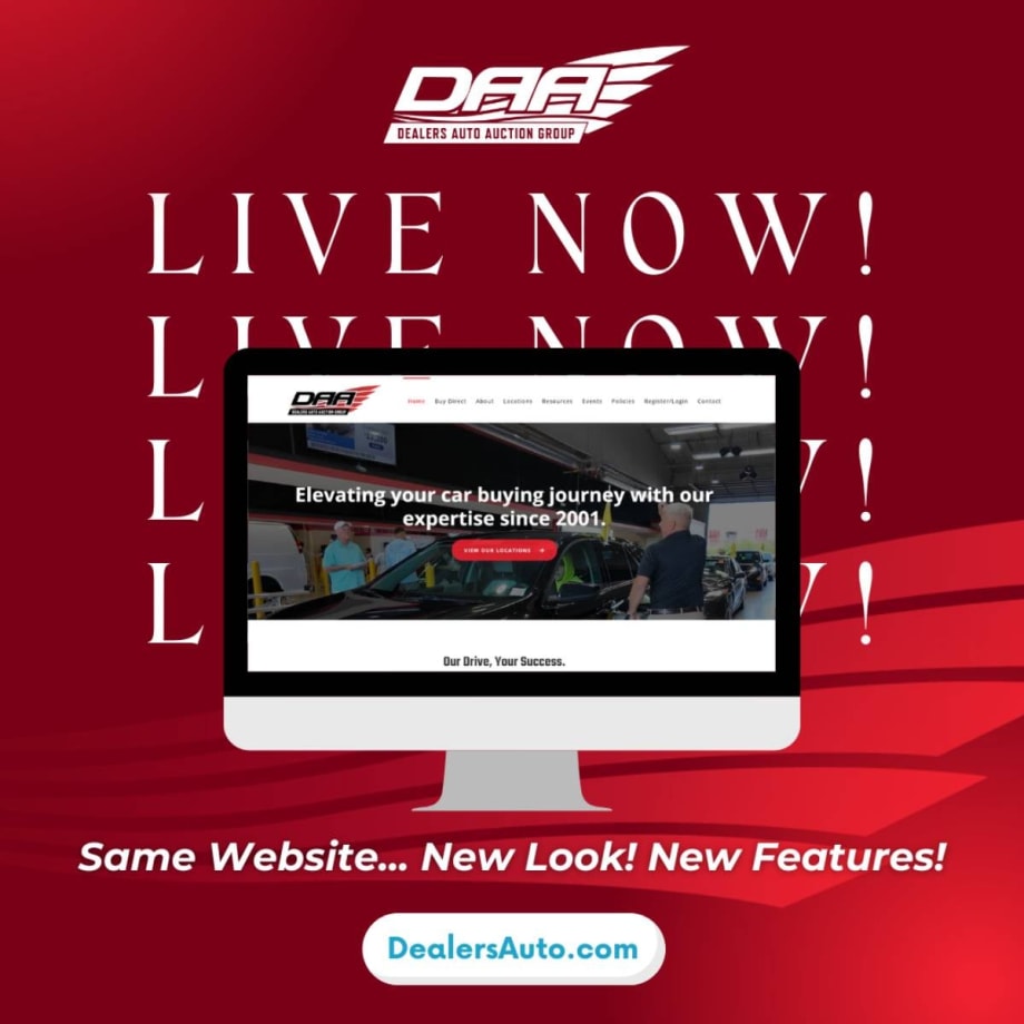 Dealers Auto Auction Group Launches New Website