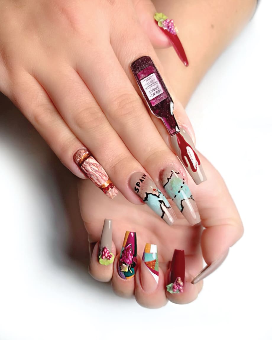 OPI NTNA Challenge 1: Malaga Wine Nail Art (Danielle Costantino)