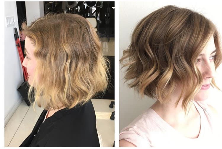Beautiful Blonde Balayage and New Shape