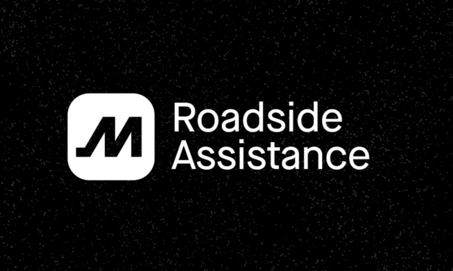 A black and white graphic with a Motive company logo and the words "Roadside Assistance".