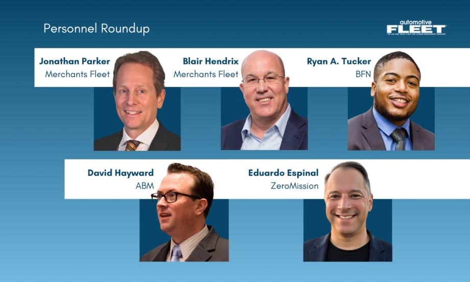 A blue and white graphic with a personnel announcement.