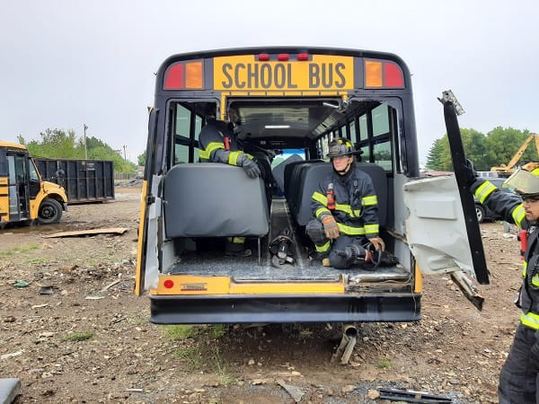 Indiana District Provides School Buses for Extrication Training