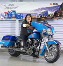 Delo Bike Sweepstakes Winner Takes Delivery of Custom Harley

