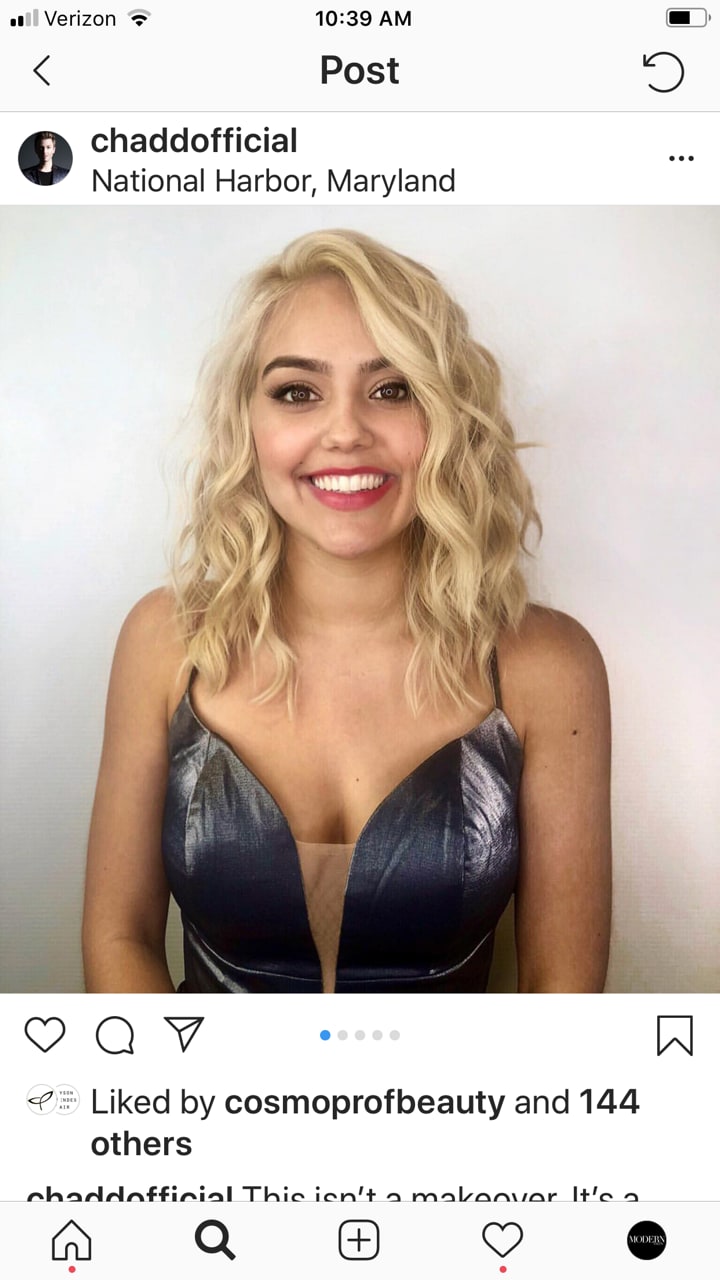 Hair Transformation: From Long Brunette to Bubbly Blonde
