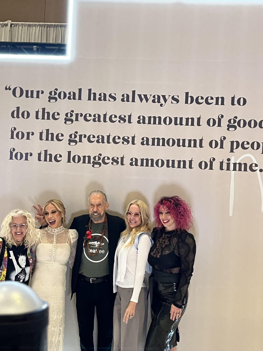 A meaningful photo moment (from left-to-right): Original Artistic Director Jeanne Braa; co-founder, Global Cultural Ambassador, Mara Gourdine Mitchell;  John Paul DeJoria and his wife, Eloise DeJoria;