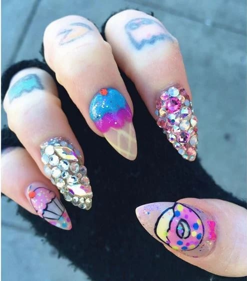 Sweet Nail Art for National Dessert Day