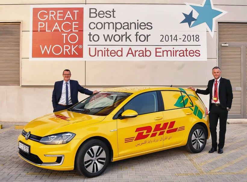 DHL Introduces Volkswagen e-Golf to Dubai Fleet