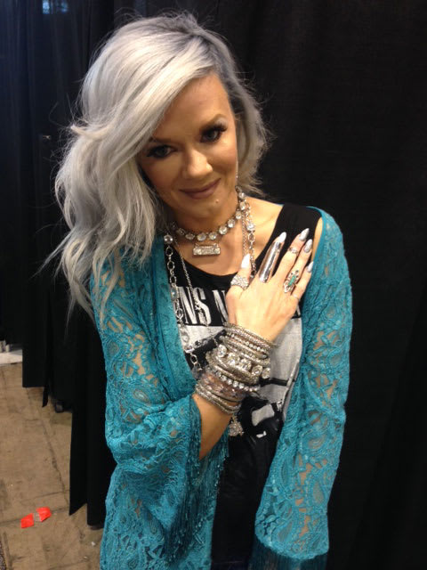 Details on DJ Victory's Haircolor at America's Beauty Show 2015