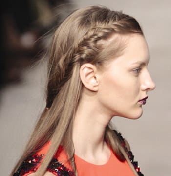 Ponytails and braids from the runway