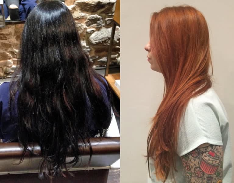 How-To: Jet Black to Copper Using Olaplex