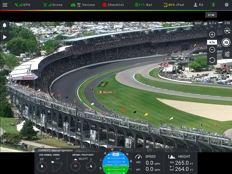 Drones Aid Police at Indy 500