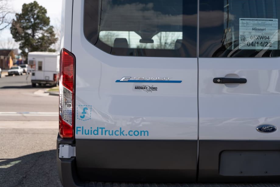 Fluid Truck Adds Ford’s Electric Cargo Van to Rental Platform