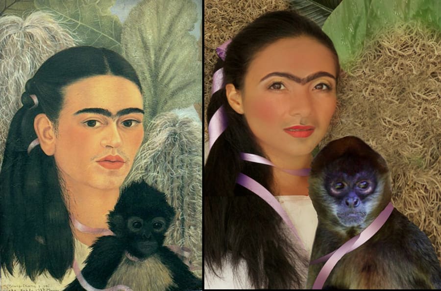 Frida Kahlo Paintings Interpreted as Photos