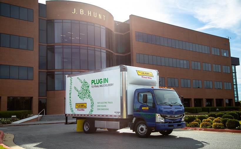 J.B. Hunt Adds Fuso eCanter Electric Trucks 