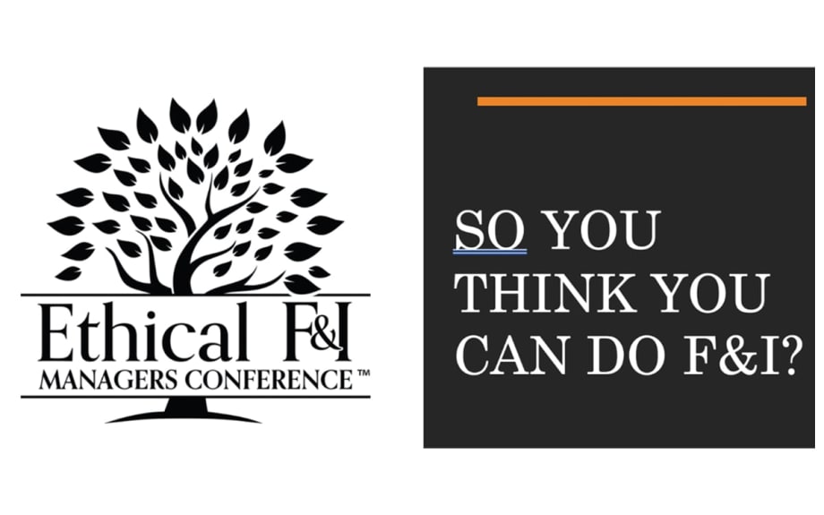 Prove You Can Do F&I at EFI