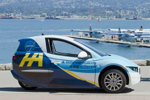 Electra Meccanica, Harbour Air Partner for Fully-Electric Carsharing Option