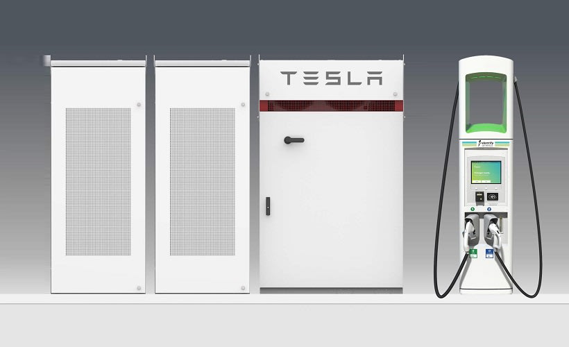 Electrify America Adds Tesla Battery Storage to Charging Stations