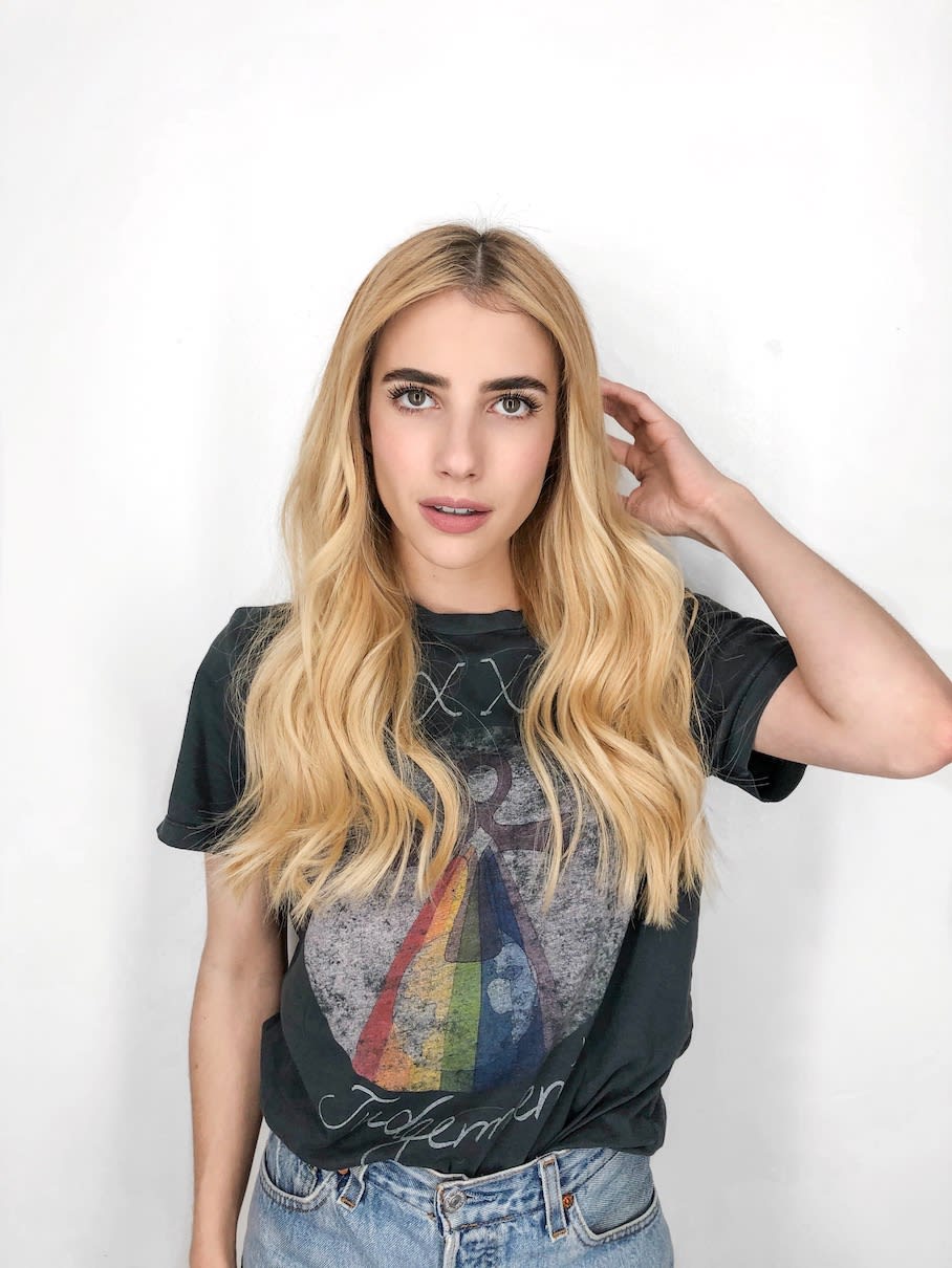 Emma Roberts Makeover: Dark Brunette to Sunny Honey Blonde