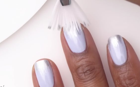 Essie Frosted Tips Nail Art