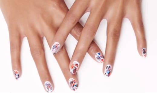 Spring Speckle Nail Art Tutorial by Essie
