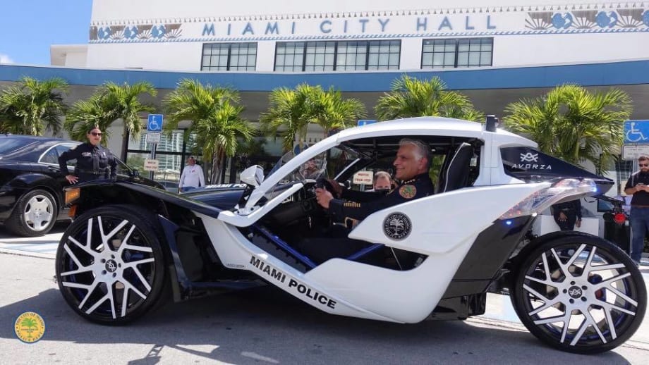 Miami PD Unveils 3-Wheel Police Vehicle