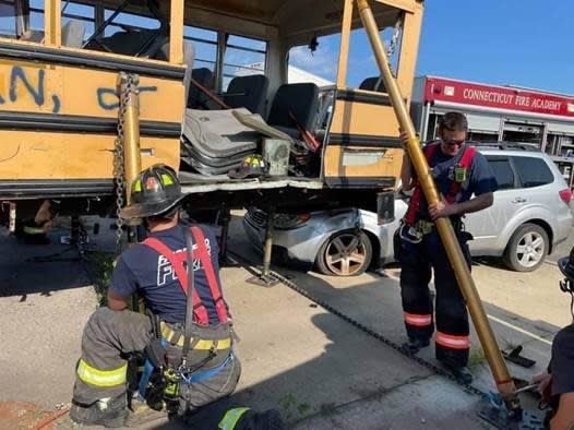 Connecticut Firefighters Receive Donated School Bus