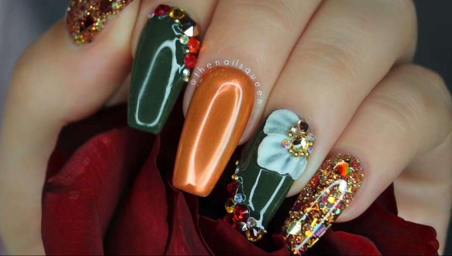 Fall Acrylic Nail Art