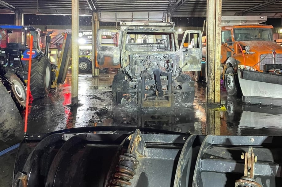 County’s Snow Removal Trucks Spared from Fire