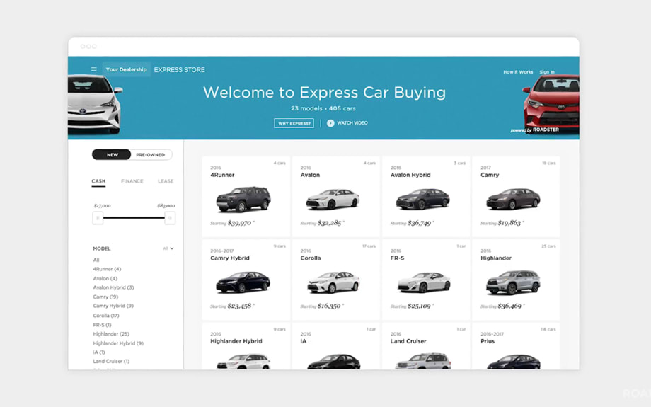 Roadster to Drive Toyota, MBUSA Digital Retail Programs