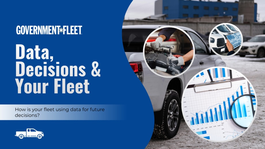A graphic showing fleet data and fleet vehicles.