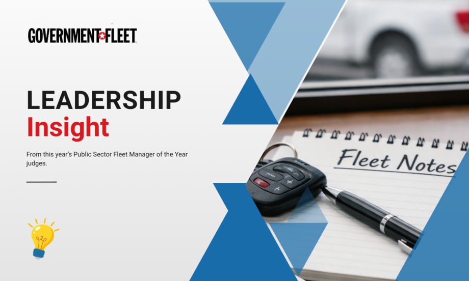 Fleet manager of the year with text 'Leadership Insight.'